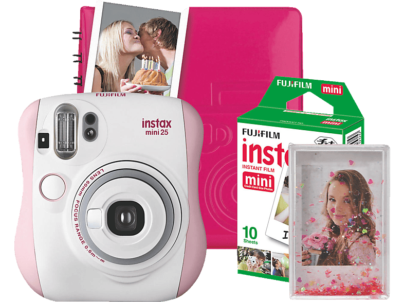 FUJIFILM Instax Mini 25 Magic Set Sofortbildkamera, Pink/Weiß ...
