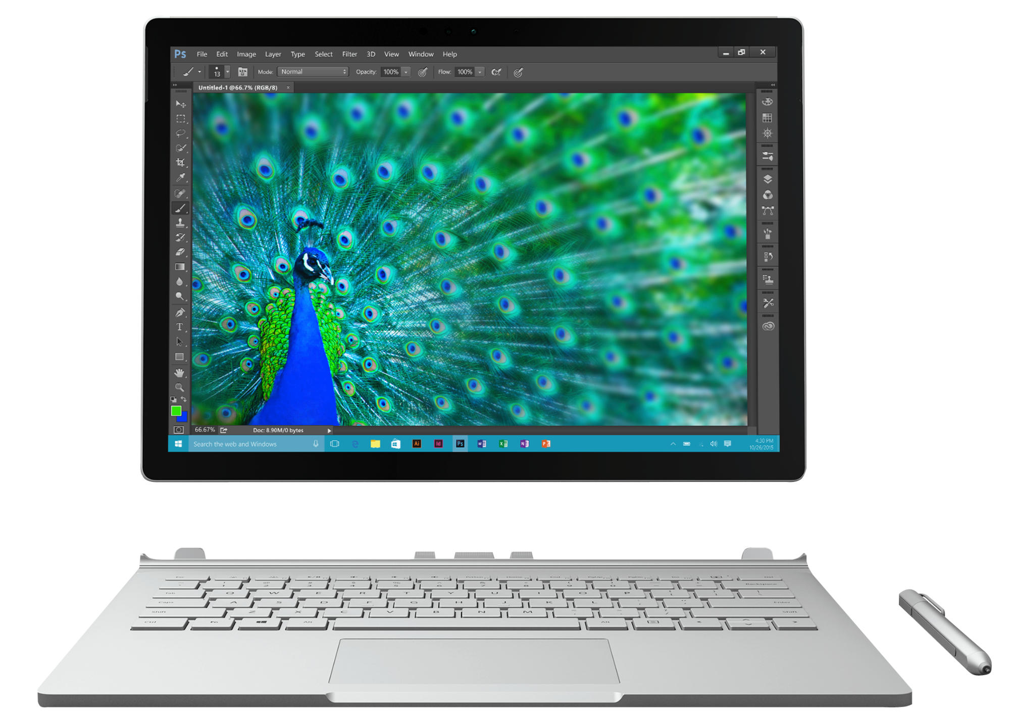 MICROSOFT Surface Book - 13,5 Zoll - Intel® Core™ i5 i5-6300U - 8 GB - 128 GB - Intel® HD Graphics - Windows 10 Pro (32 bit)