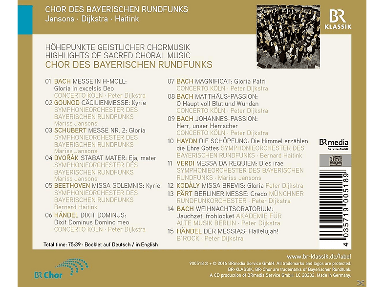 Thumbnail - VARIOUS - Gloria: Höhepunkte geistlicher Chormusik (CD)