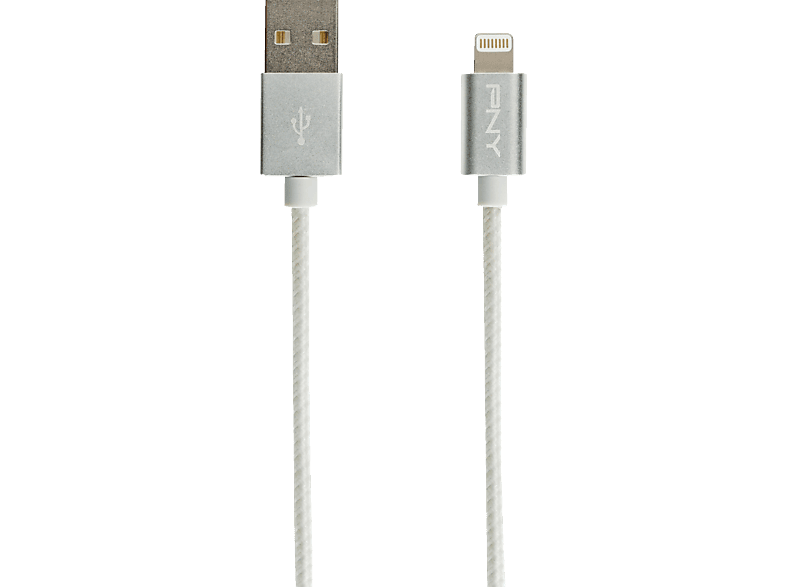 PNY USB-kabel - Lightning 1.20 m Grijs (C-UA-LN-S01-04)