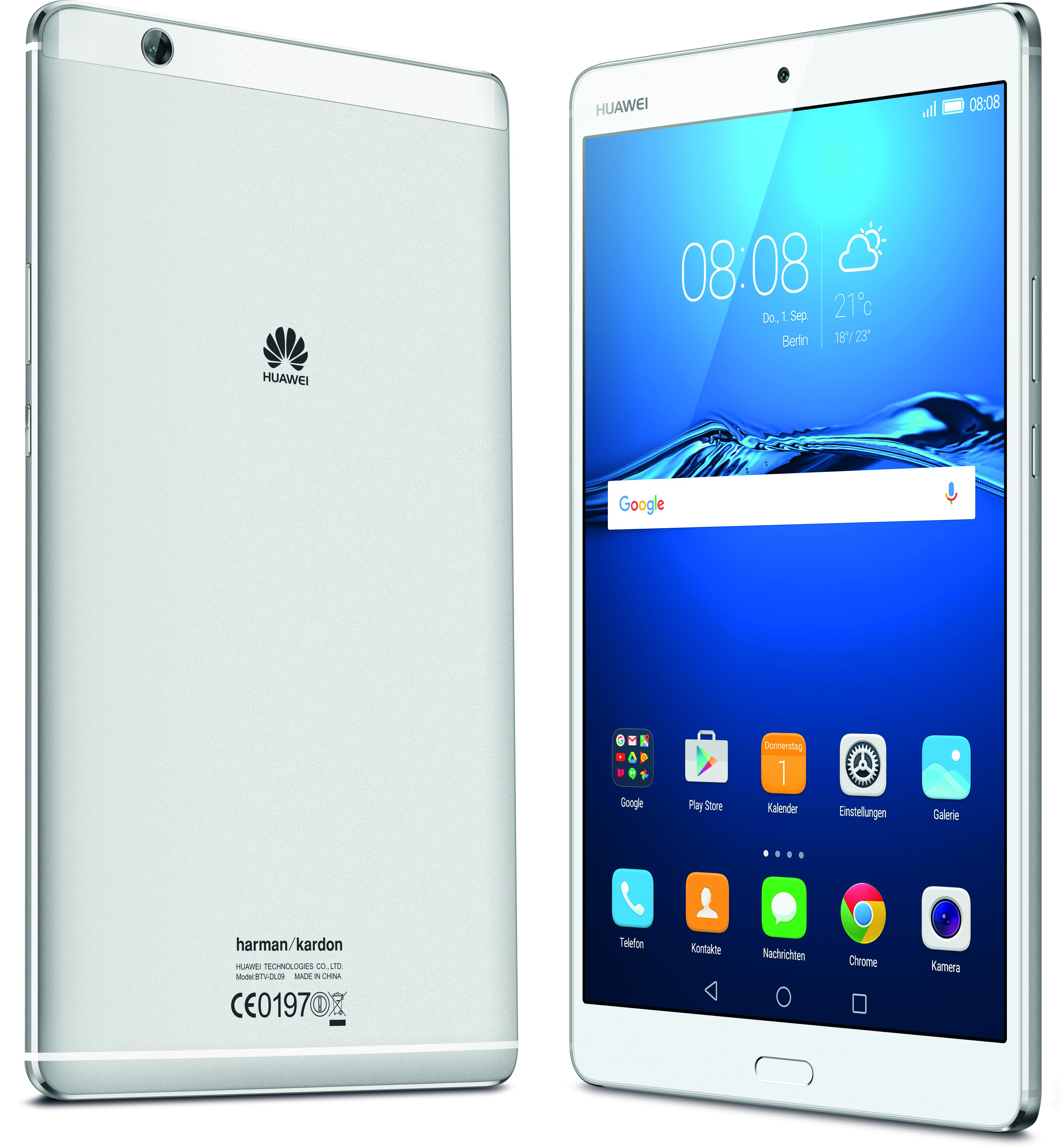 HUAWEI MediaPad M3 WIFI, Tablet, 32 GB, 8,4 Zoll, Silber