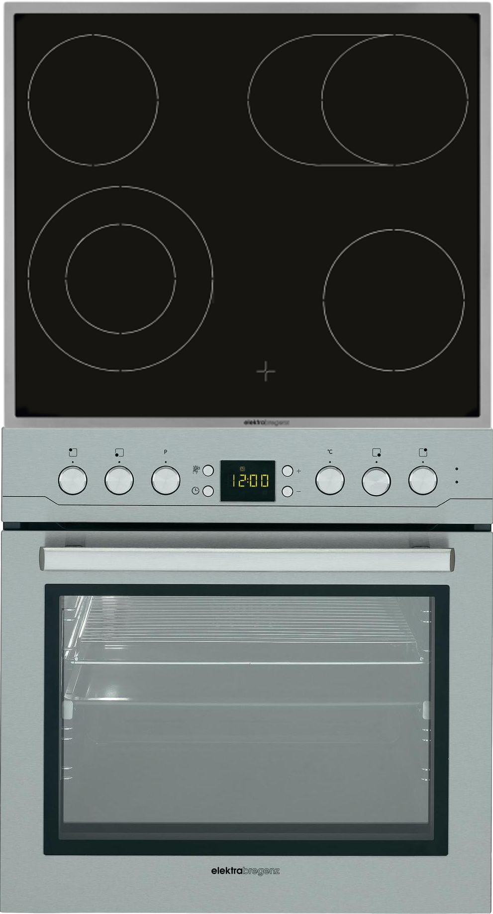 ELEKTRA BREGENZ Herdset HE 62080 X Herdset (65 l, Silber, Schwarz, 594 mm breit)