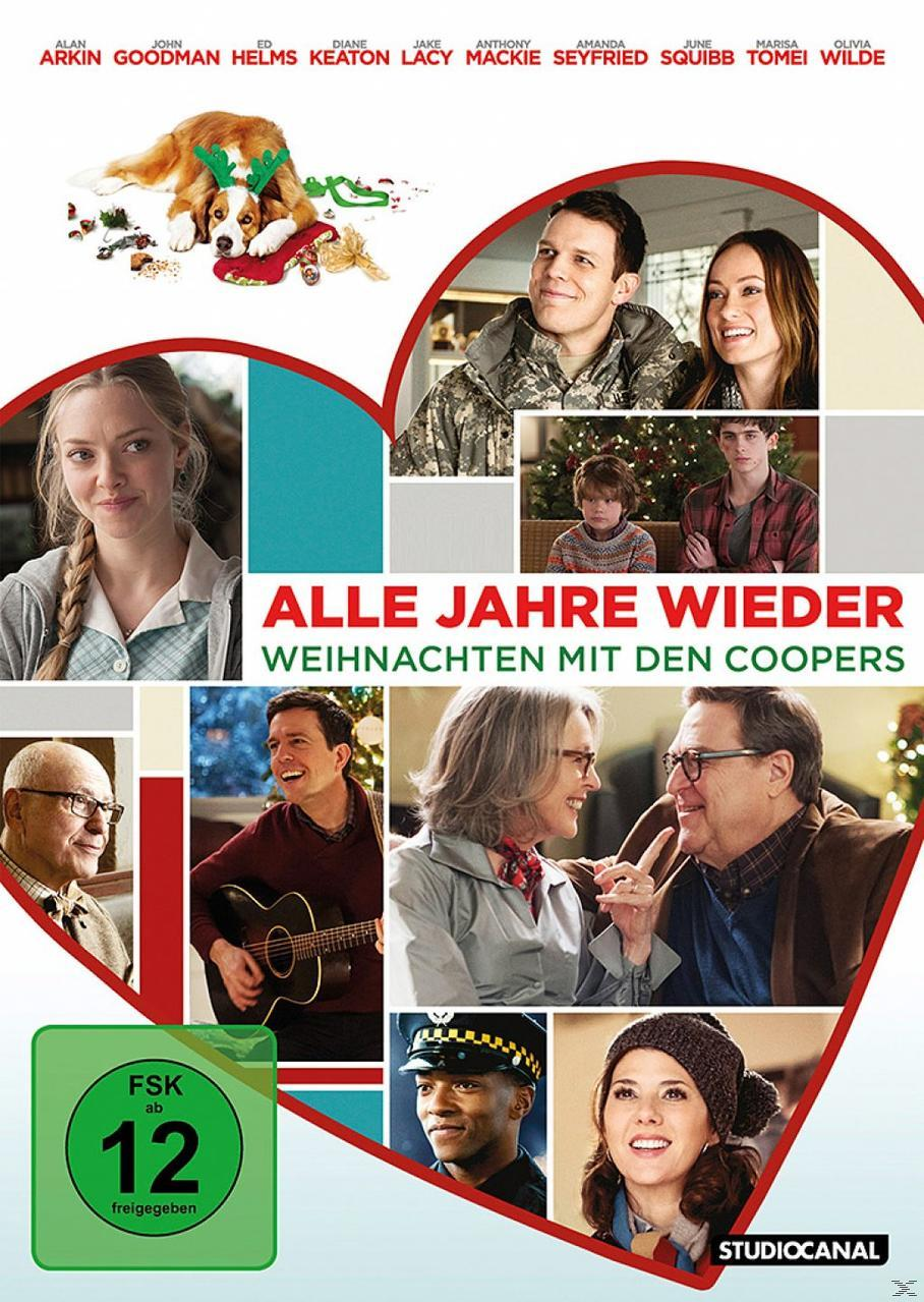 Filmcover mit einer Collage von Schauspielern, einem Hund und Weihnachtselementen. Der Titel ist sichtbar.