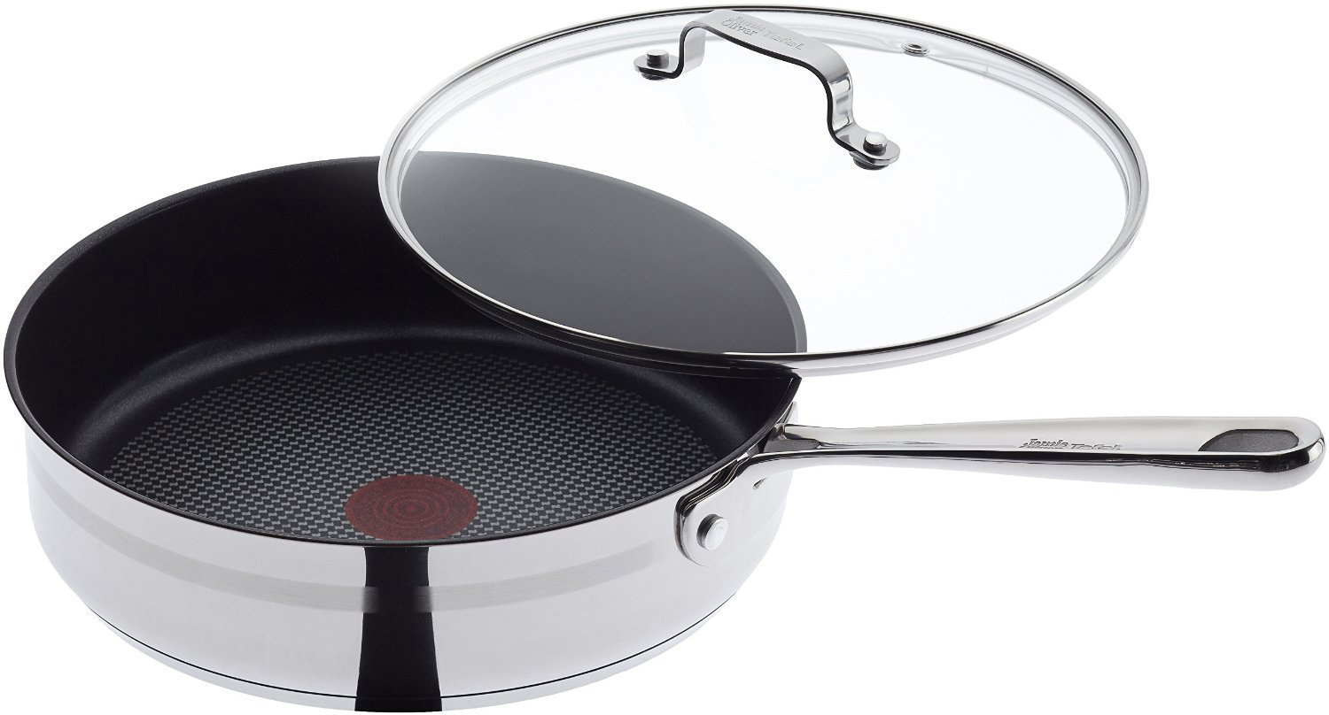 TEFAL E87332 Jamie Oliver Schmorpfanne (Edelstahl, Beschichtung: PTFE, 250 mm)