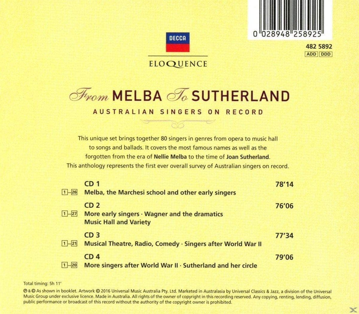 VARIOUS - Von Melba bis Sutherland  - (CD)