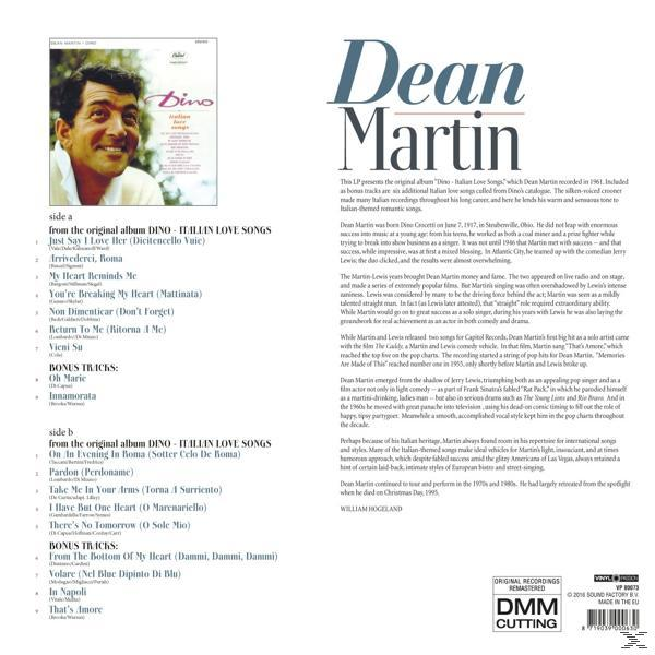 Dean Martin LP mit Songliste und Biografie. Schallplatte mit Foto.