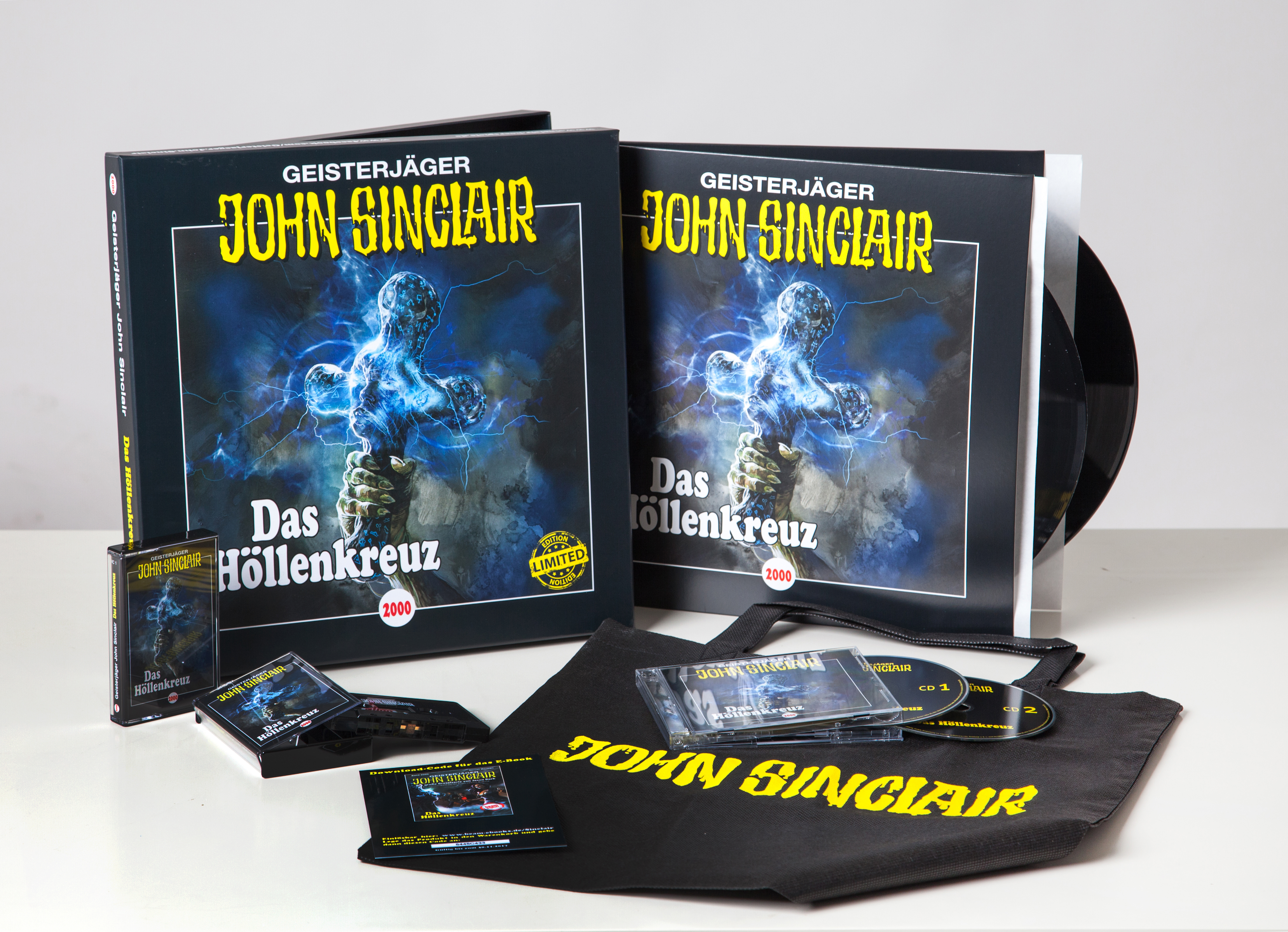 John Folge 20 Sinclair - John Sinclair - Folge 2000: Das Höllenkreuz Box (Exklusive Limited Edition) (2CD,2LP,2MC)  - (CD)