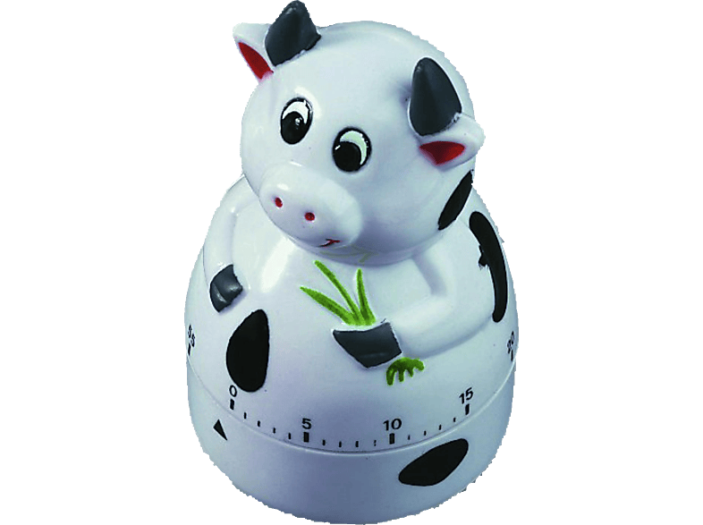 TFA Küchen-Timer Kuh, weiß/schwarz (28096) Küchen-Timer, Schwarz, Weiß
