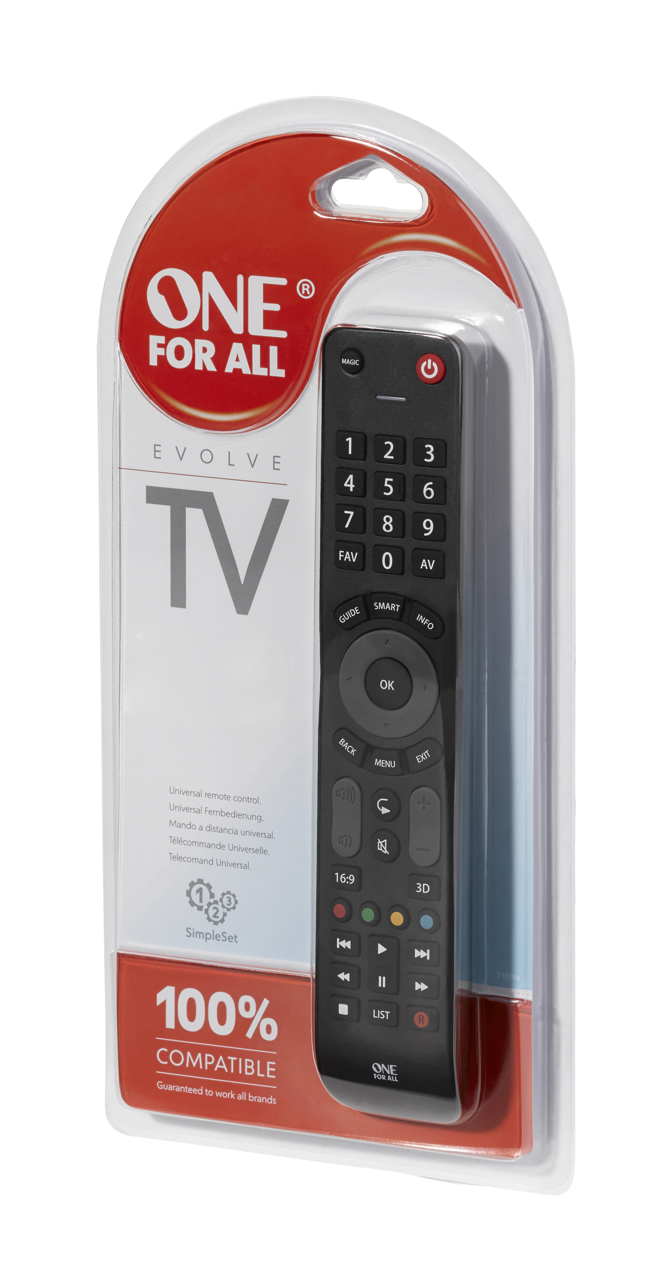 ONE FOR ALL Universalfernbedienung Evolve TV (URC7115) 