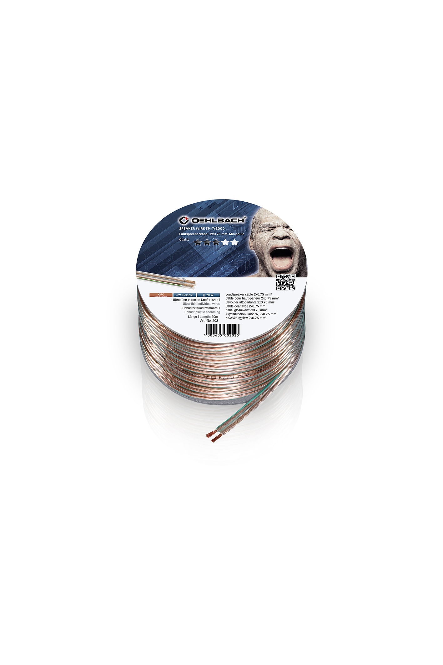 OEHLBACH Speaker Wire SP-7, m Lautsprecherkabel, 20