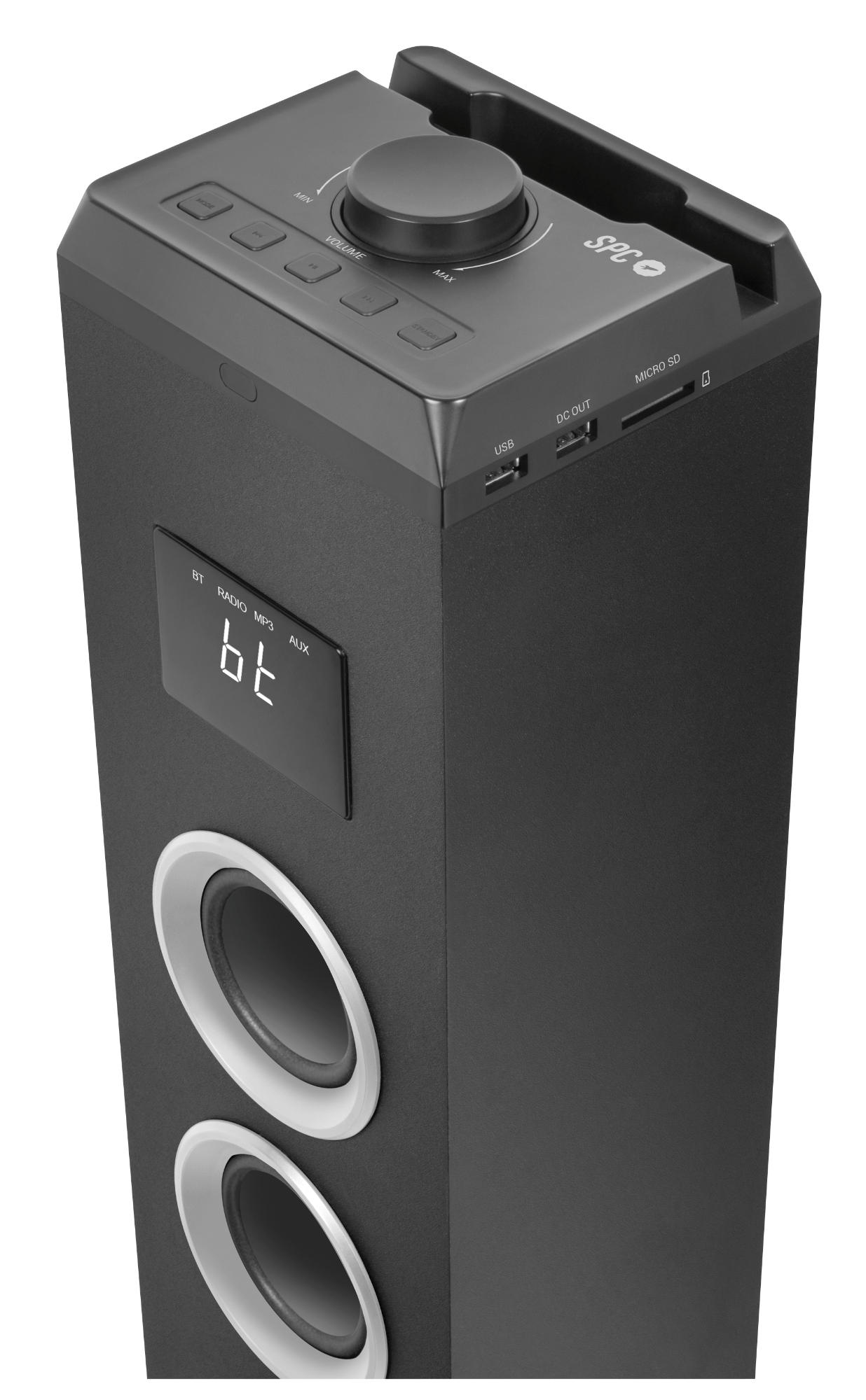 Torre de sonido - SPC 4551 Thunder Tower, Radio FM, Bluetooth, USB
