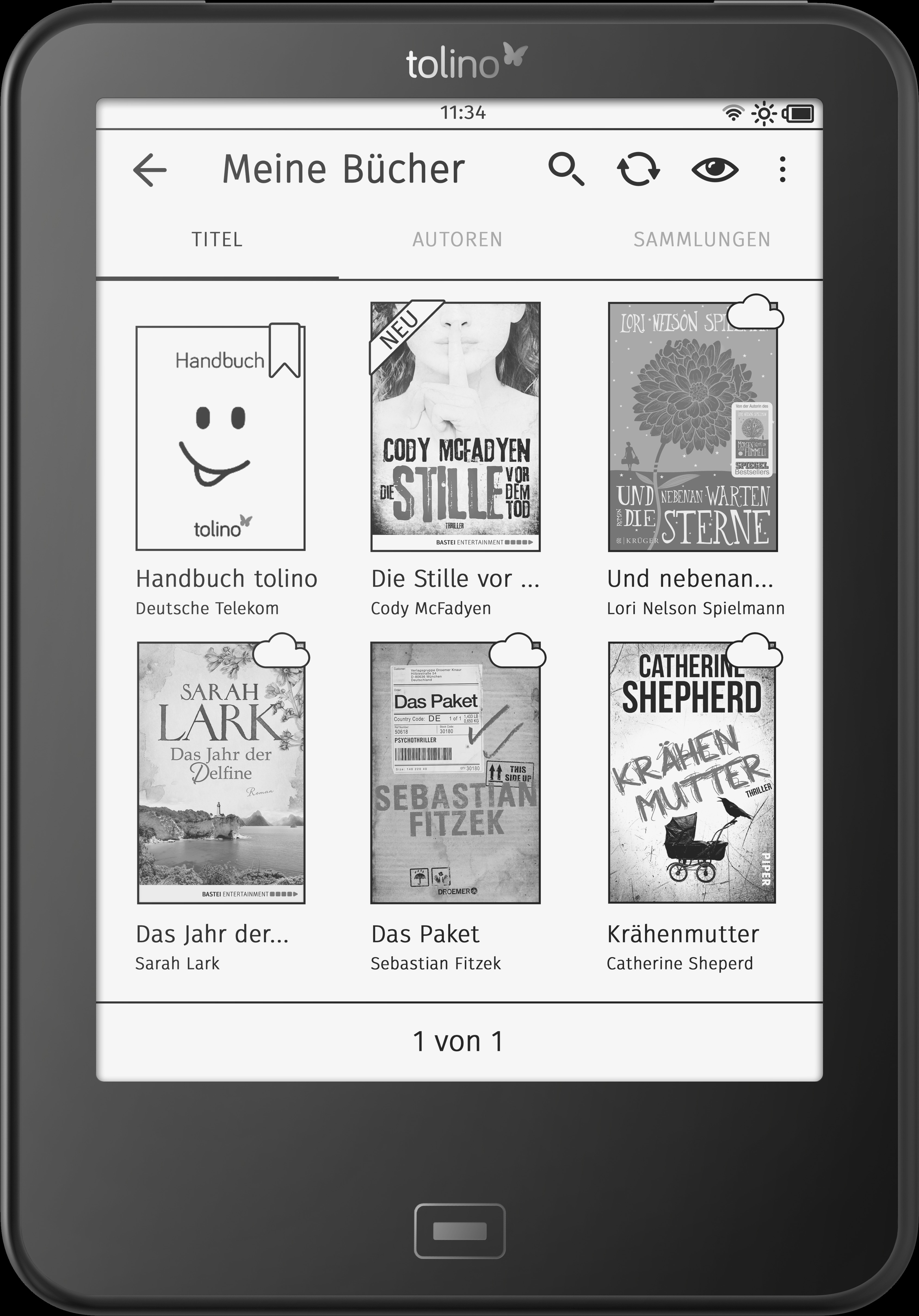 TOLINO vision 4 HD  8 GB eBook Reader Schwarz