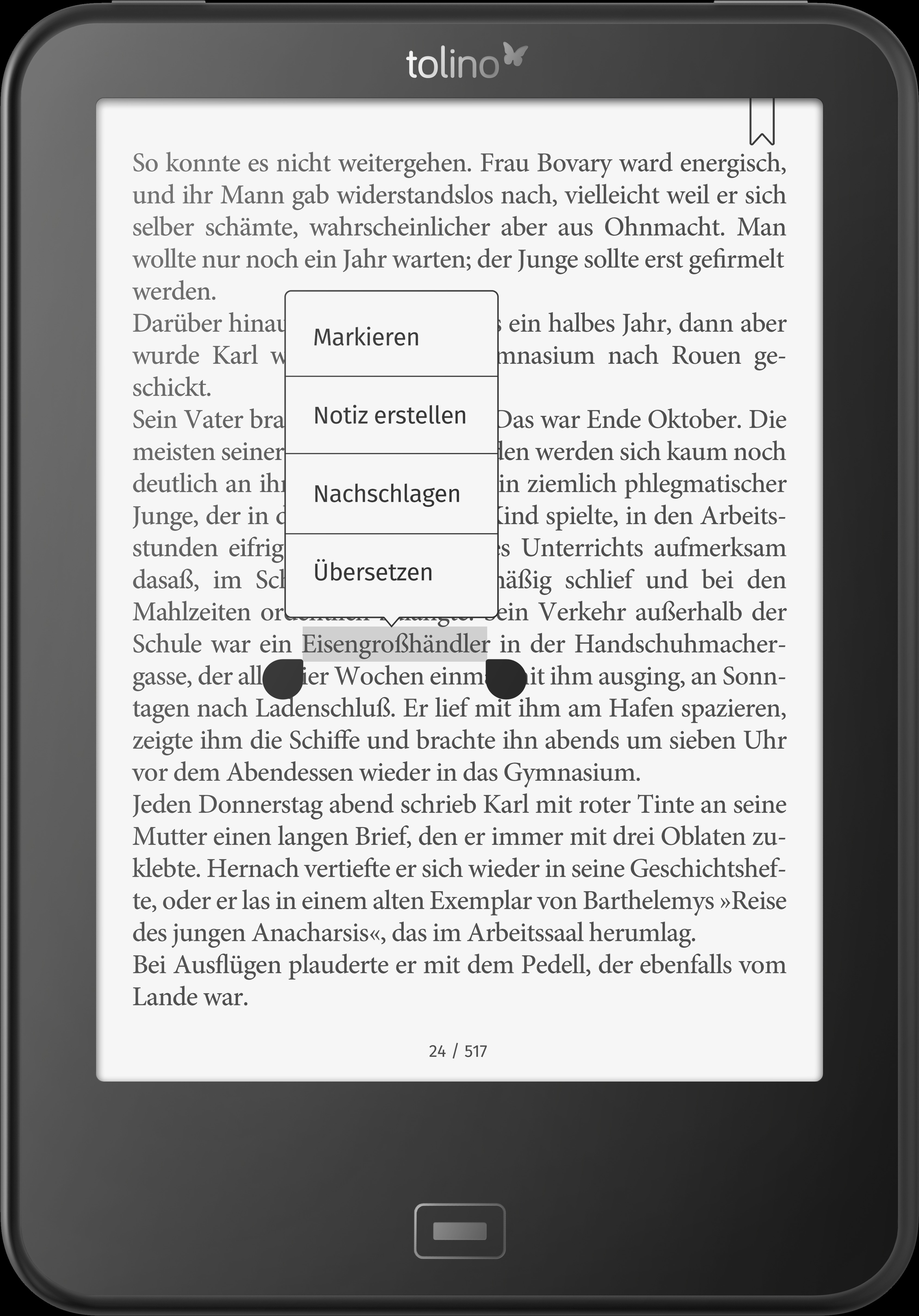 TOLINO vision 4 HD  8 GB eBook Reader Schwarz