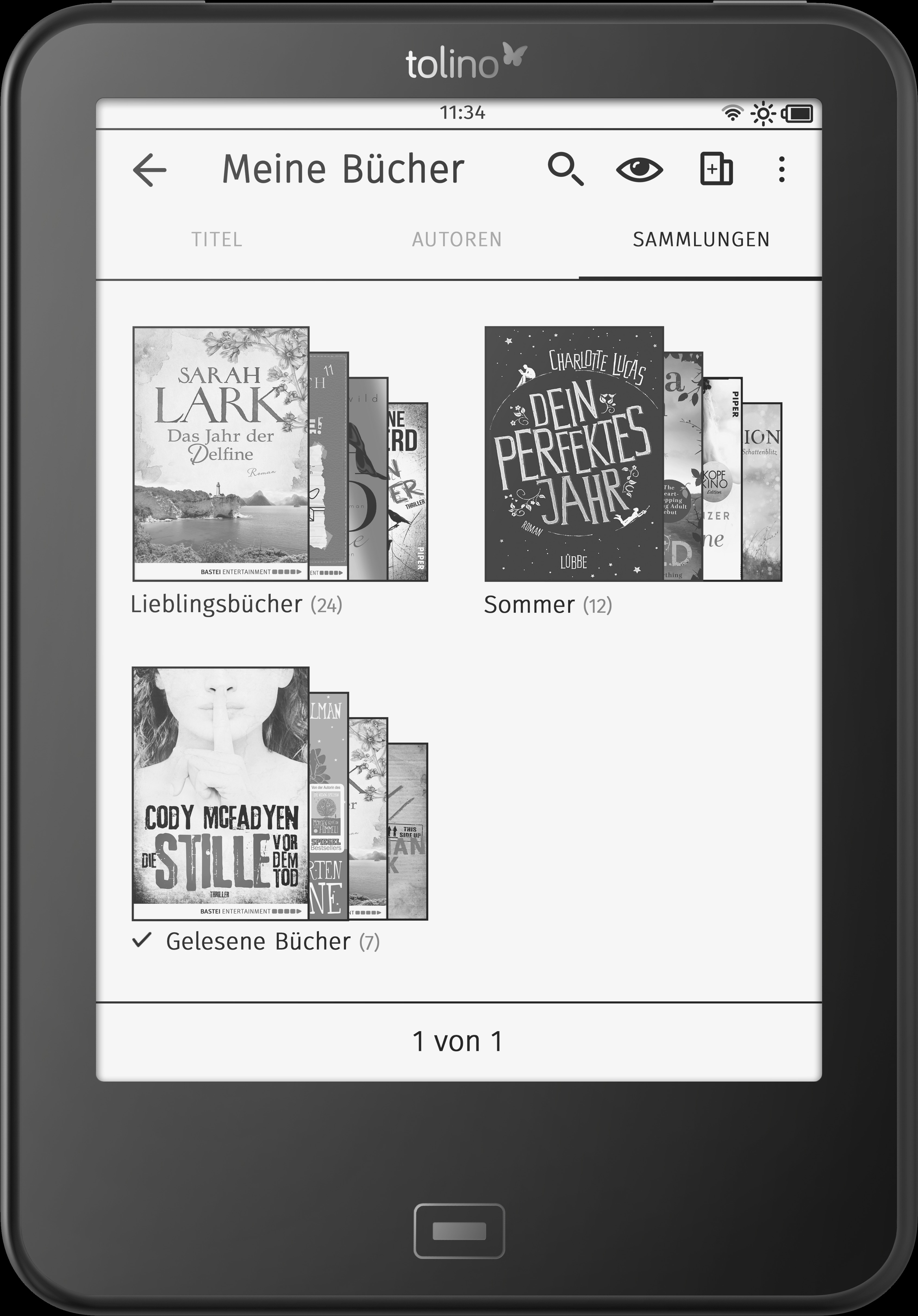 TOLINO vision 4 HD  8 GB eBook Reader Schwarz