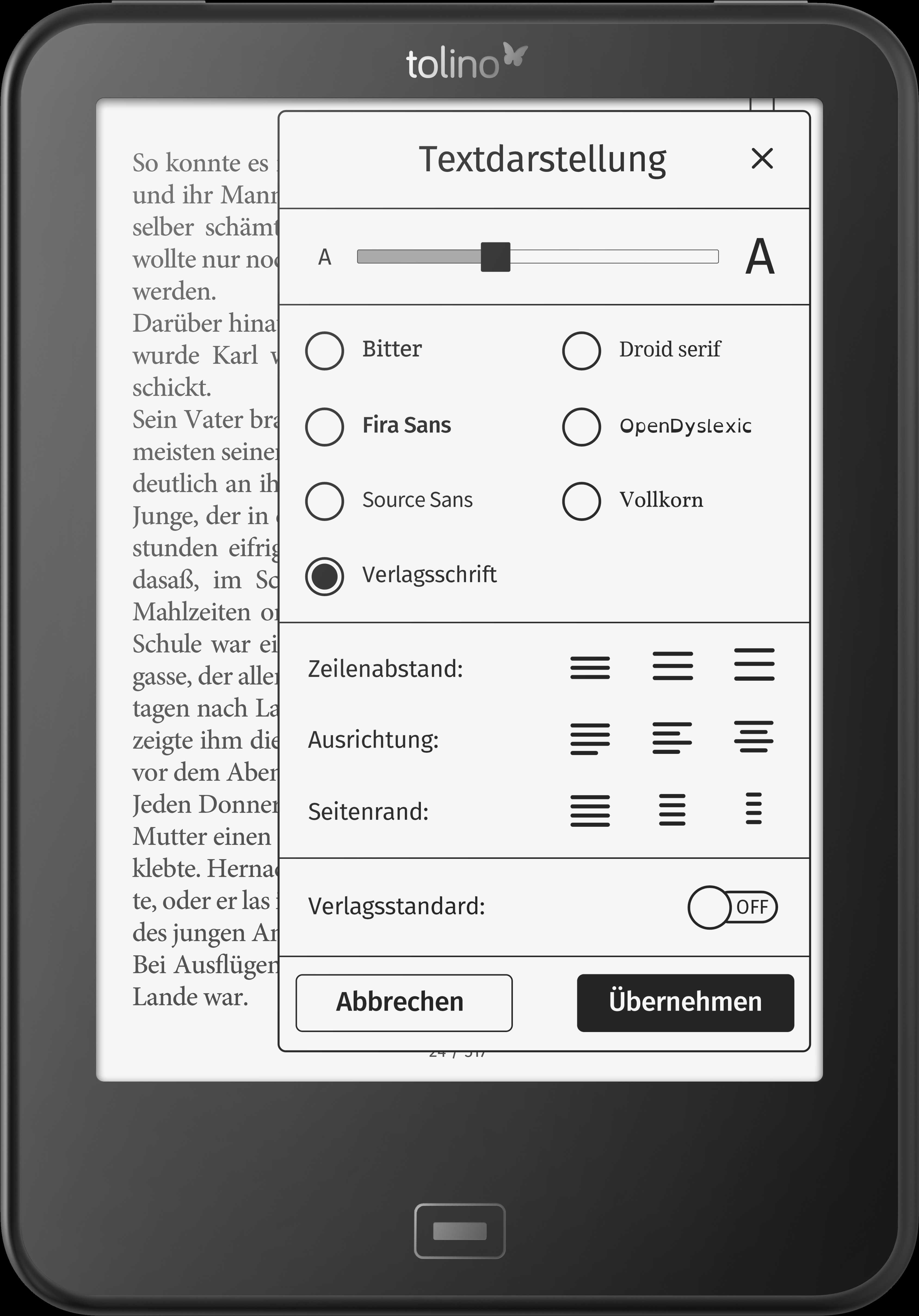 TOLINO vision 4 HD  8 GB eBook Reader Schwarz