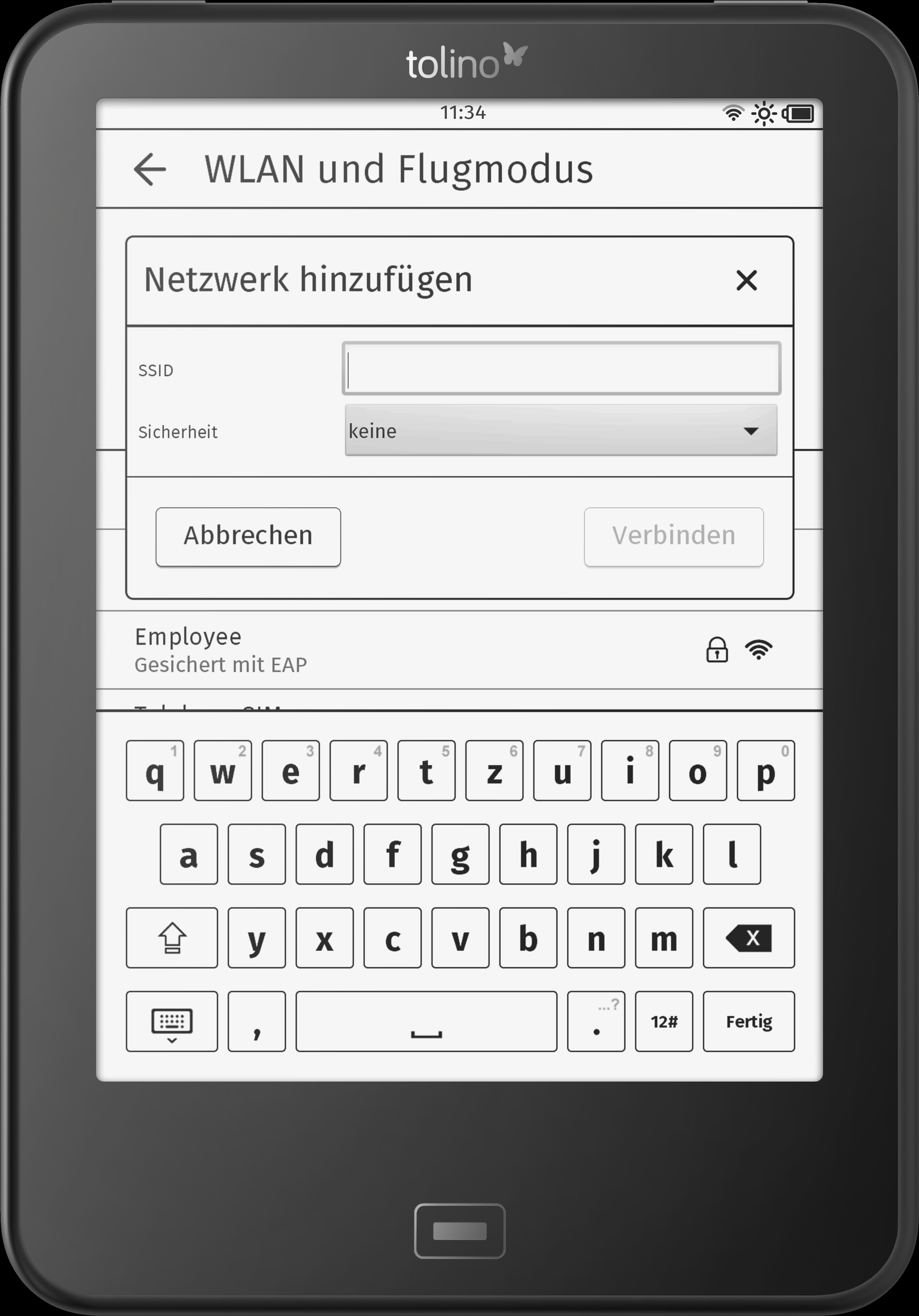 TOLINO vision 4 HD  8 GB eBook Reader Schwarz