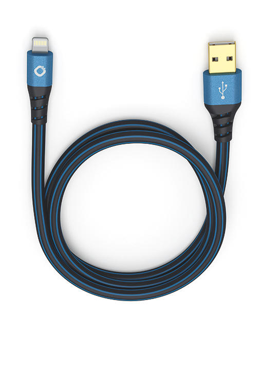 OEHLBACH USB Plus LI Lightning Kabel passend für: Apple Schwarz/Blau