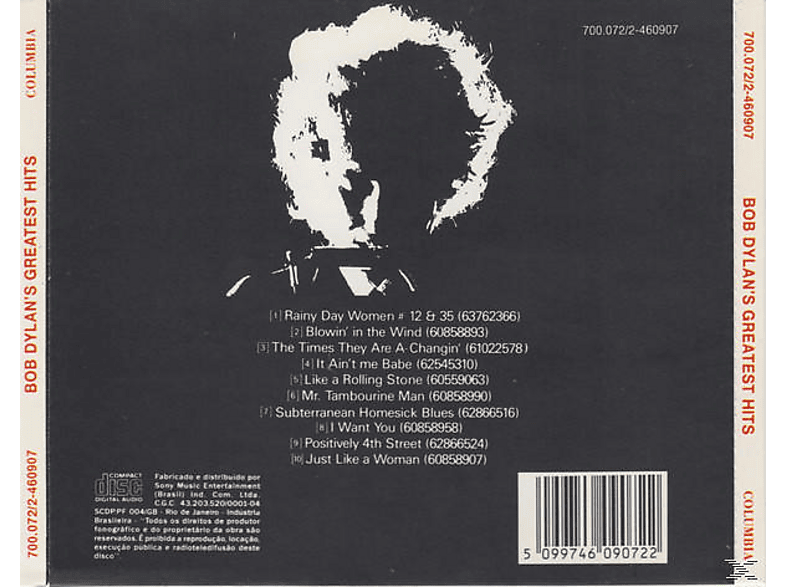 Thumbnail - Bob Dylan - GREATEST HITS (CD)
