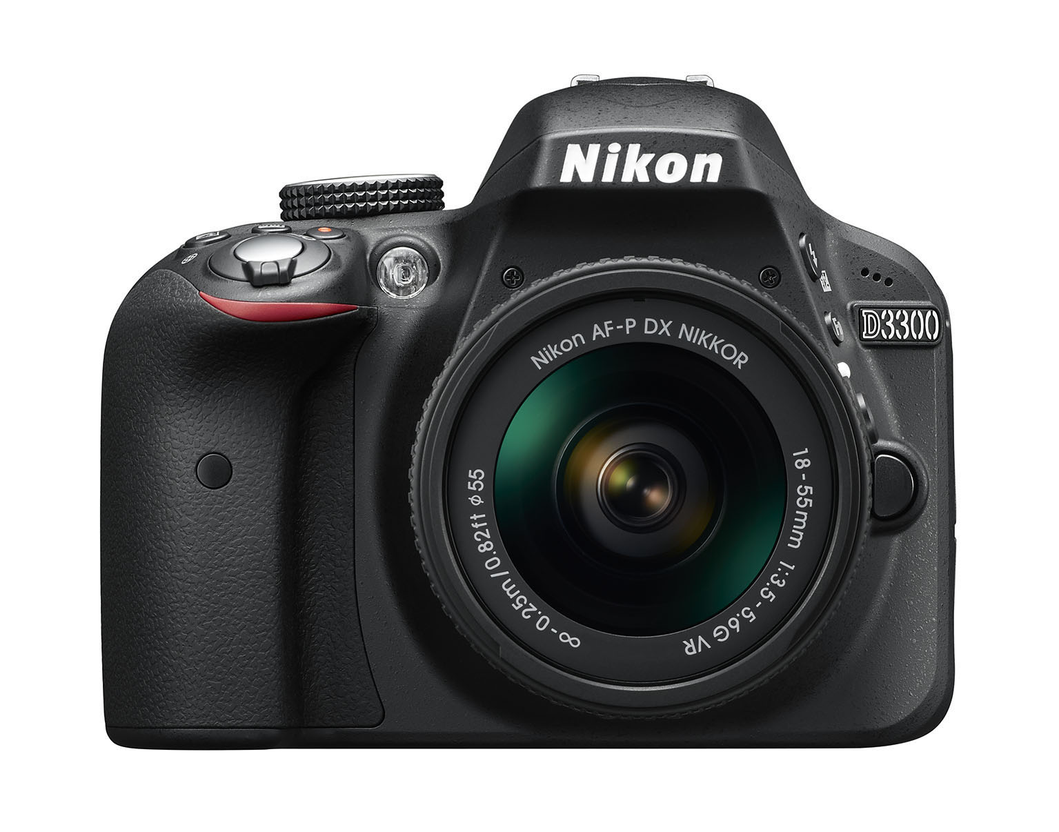 NIKON D3300 Kit Spiegelreflexkamera, 24,2 Megapixel, 18-55 mm Objektiv (AF-P, VR), Schwarz