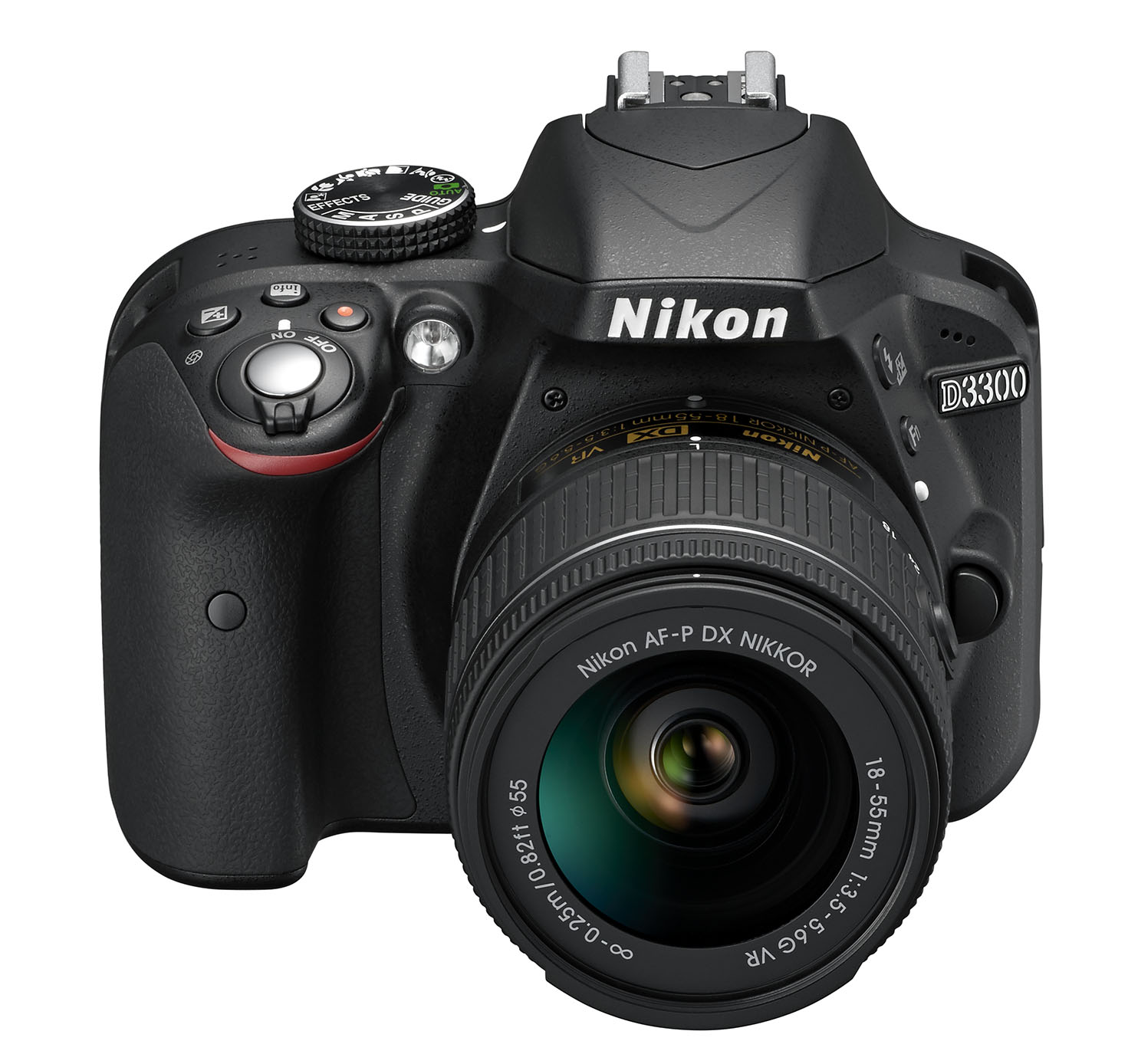 NIKON D3300 Kit Spiegelreflexkamera, 24,2 Megapixel, 18-55 mm Objektiv (AF-P, VR), Schwarz
