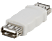 VIVANCO USB 2.0 A hona - A hona. 0.1m - Vit