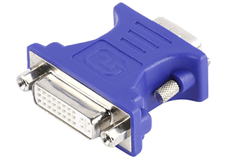 VIVANCO DVI-I hona - VGA 15pin hane. 0.1m - Blå