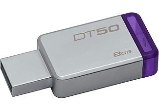 KINGSTON 8GB USB 3.1 Gen1(USB3.0) DataTravel 50 (Metal/Mor) DT50/8GB USB Bellek