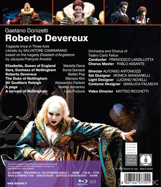 Devia/Ganassi/Pop/Lanzillotta/Teatro Carlo Devereux Roberto (Blu-ray) Felice - -