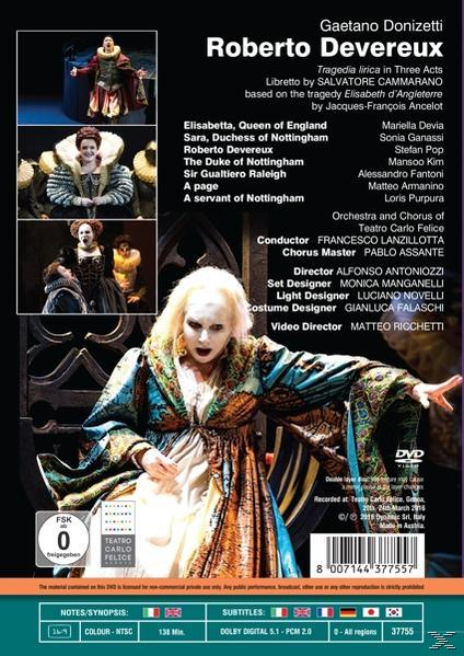 Mariella Devia, Stefan Felice, Ganassi - Kim, Roberto (DVD) Of Sonia - And Orchestra Devereux Chorus Pop, Teatro Carlo Mansoo