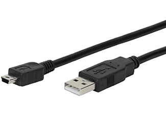 VIVANCO USB 2.0 A - USB mini B 1.8m svart - Svart