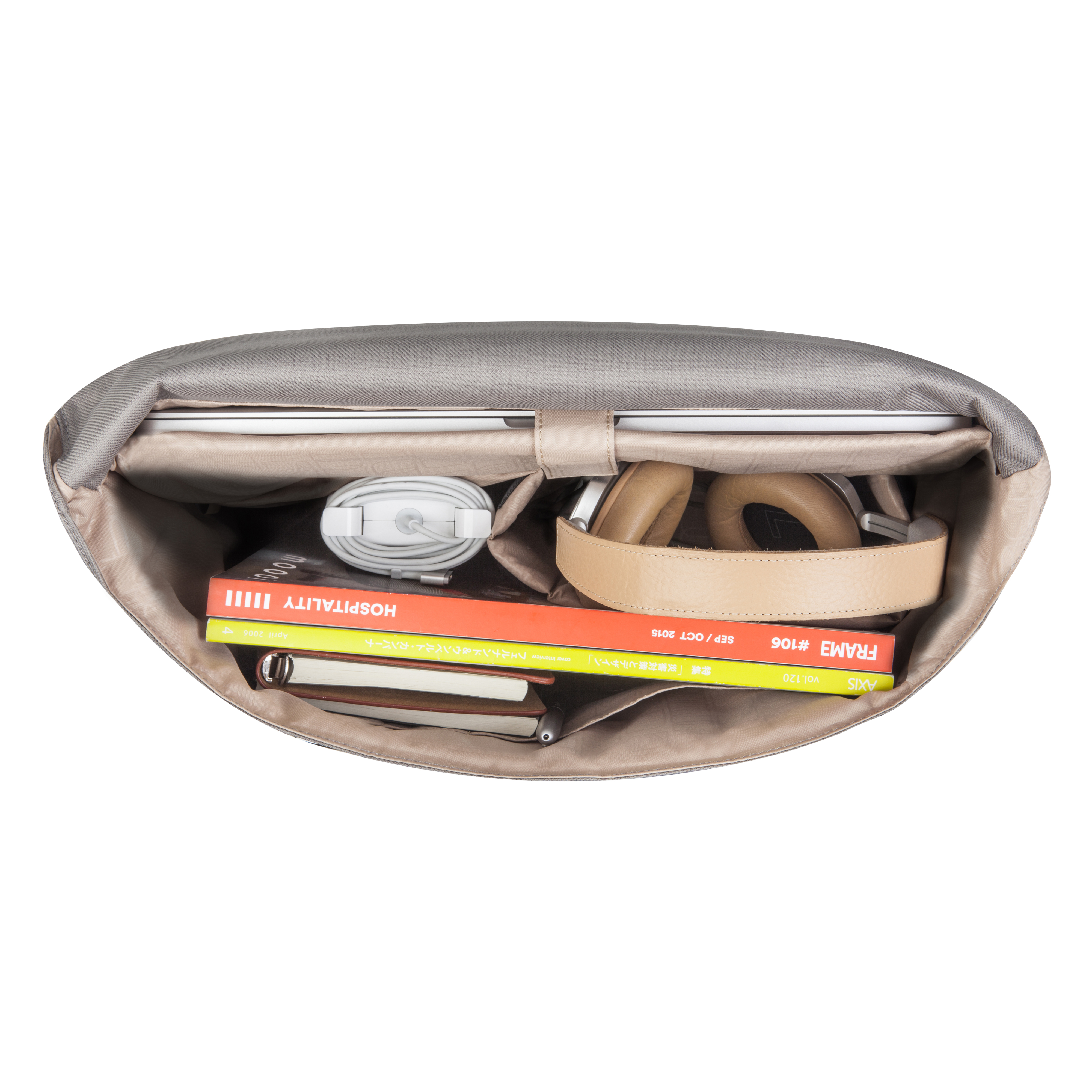MOSHI Aerio by Moshi Notebooktasche Umhängetasche für Universal Polyester/Kunstleder, Titangrau