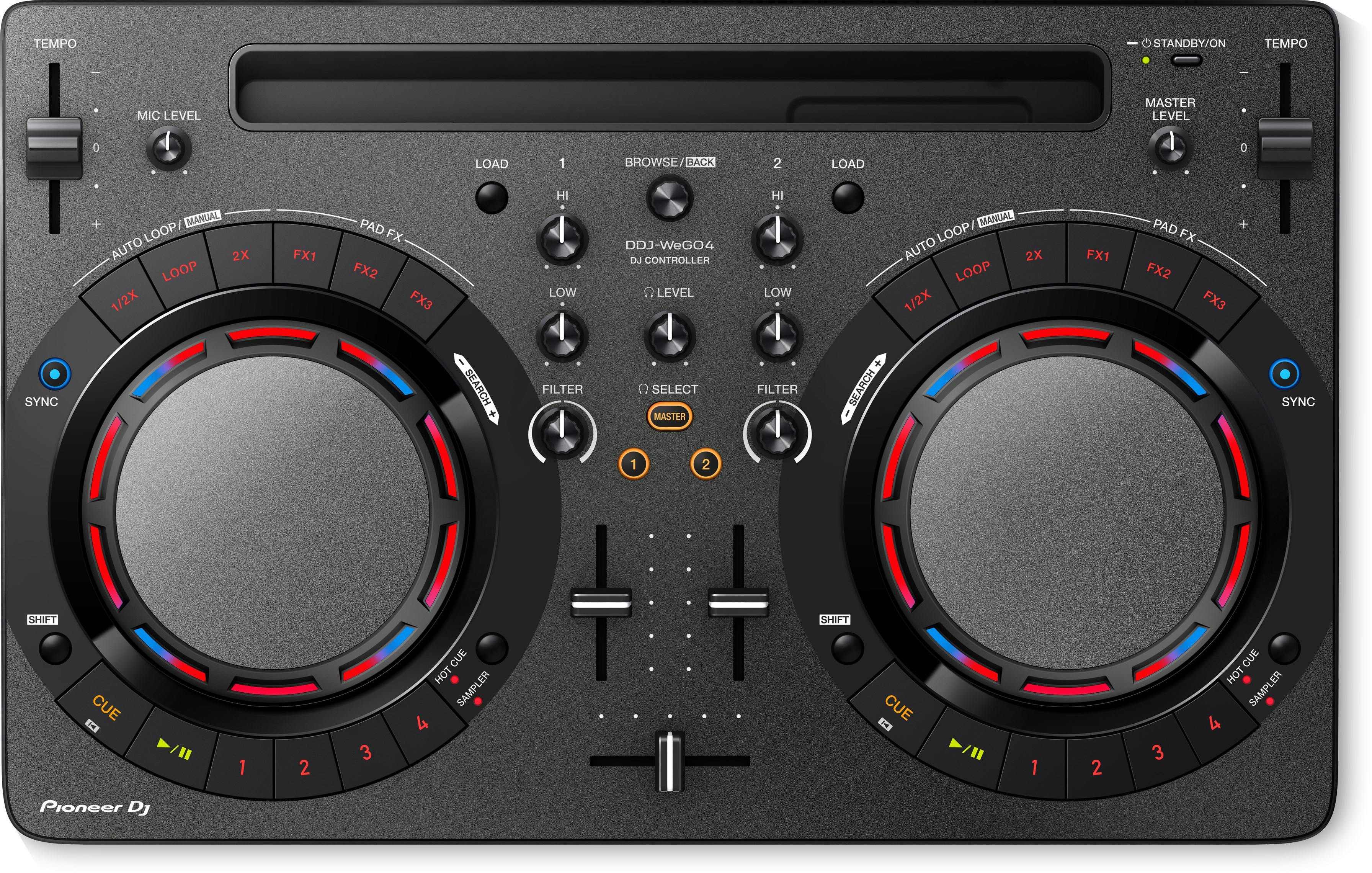 PIONEER DJ DDJ-WEGO4-K DJ-Controller, Schwarz | SATURN