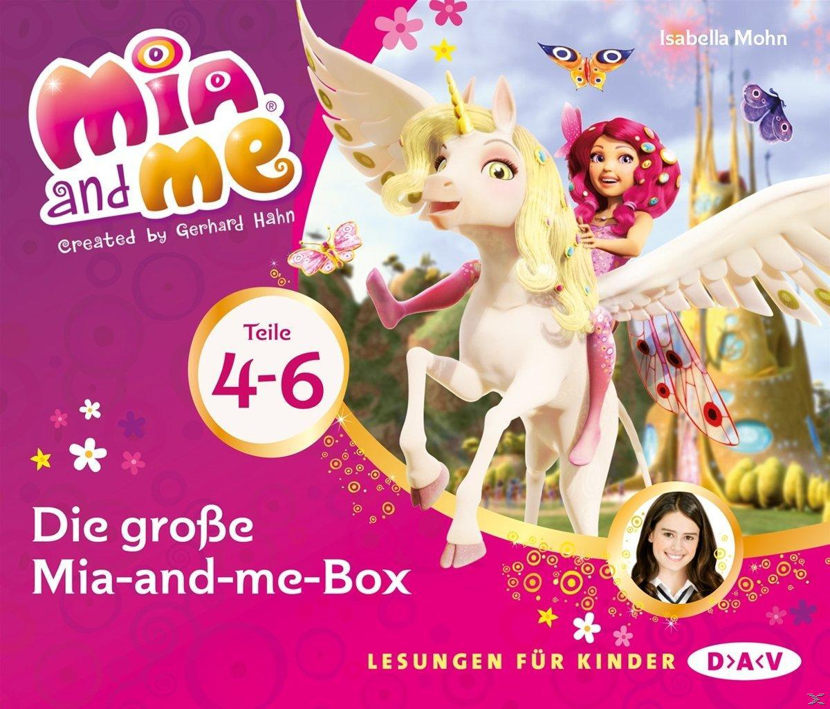 Mia and Me Buchcover. Ein Mädchen reitet auf einem Einhorn. Schmetterlinge und Blumen.
