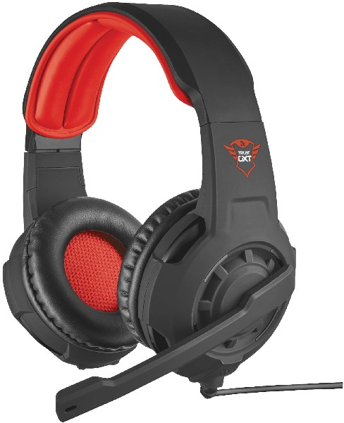 Trust Gxt 310 binaural diadema negro rojo auriculares gaming con gxt310 y radius cascos ajustables cable de 1 para ps4 ps5 pc nintendo switch ps4xonepc 310p 21187