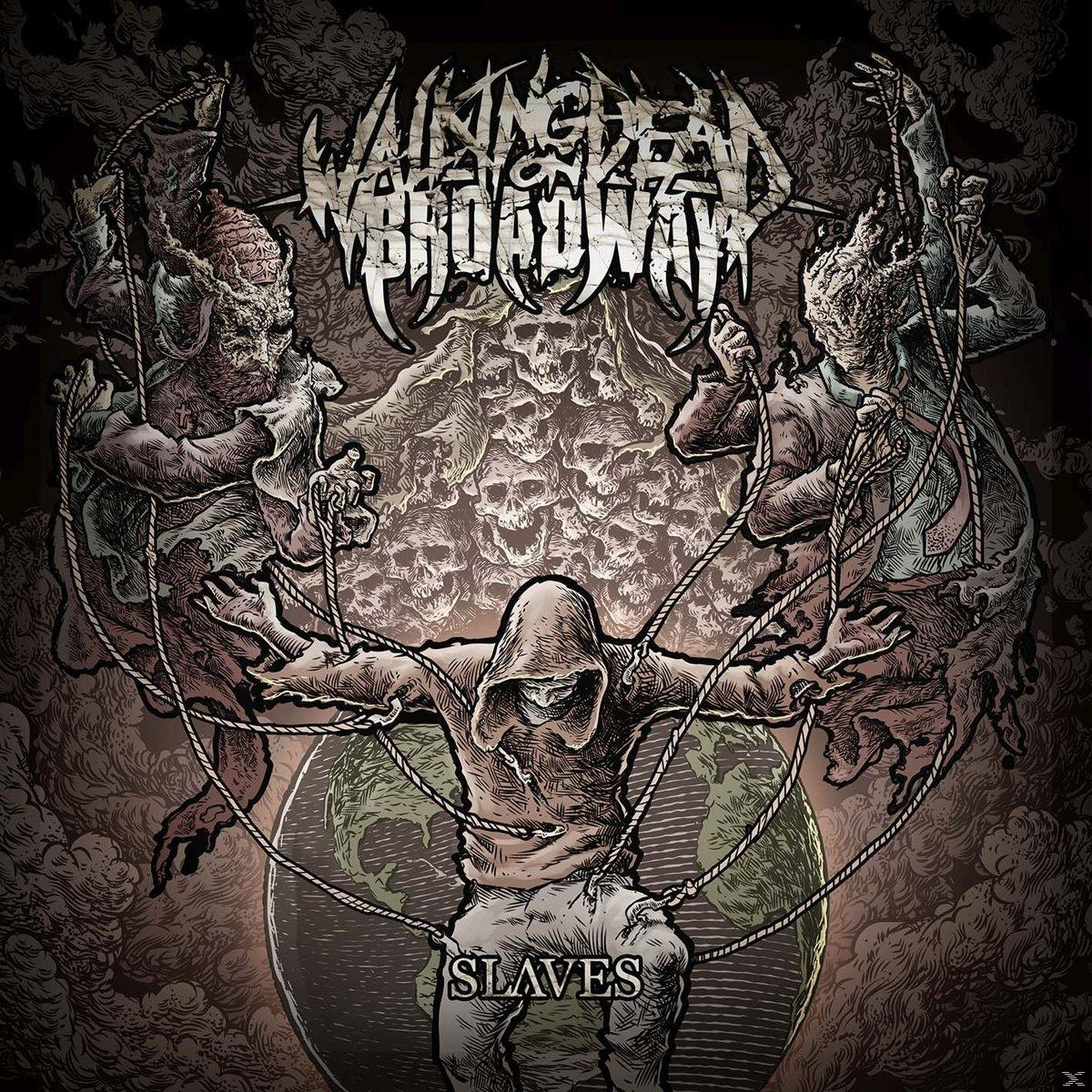 Albumcover mit einer Kapuzenfigur, umgeben von Figuren und einem Totenkopf-Hintergrund.