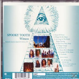 Rückseite eines Spooky Tooth Albums. Zeigt eine Pyramide mit einem Auge und Porträts.