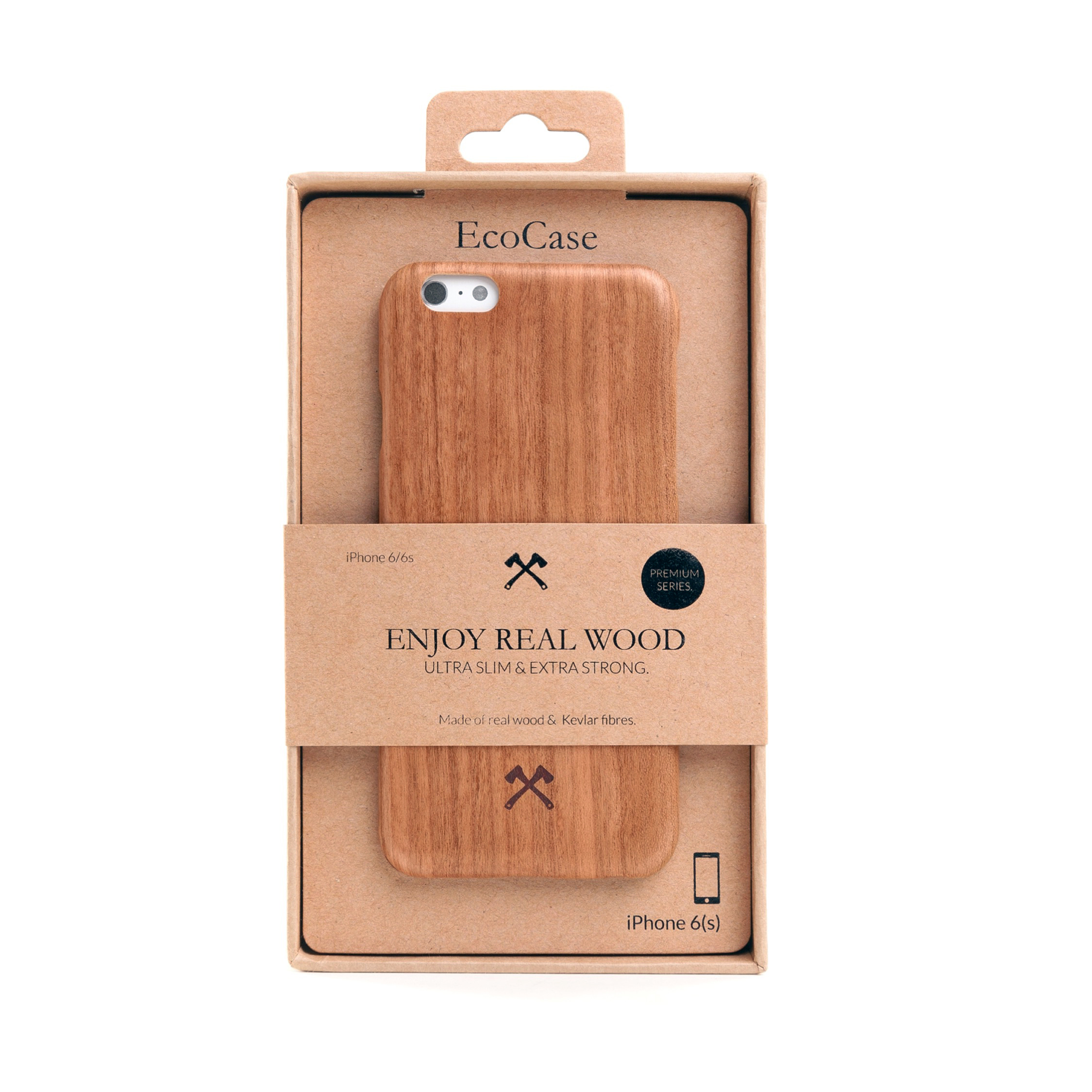WOODCESSORIES EcoCase Slim Case, Backcover, Apple, iPhone 7, iPhone 8, Kirschholz