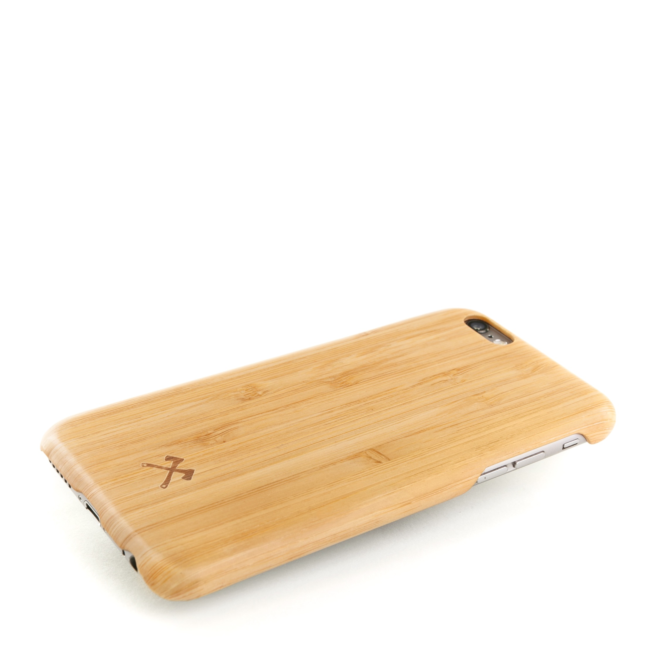 WOODCESSORIES EcoCase Slim Case, Backcover, Apple, iPhone 7, iPhone 8, Bambus/Schwarz