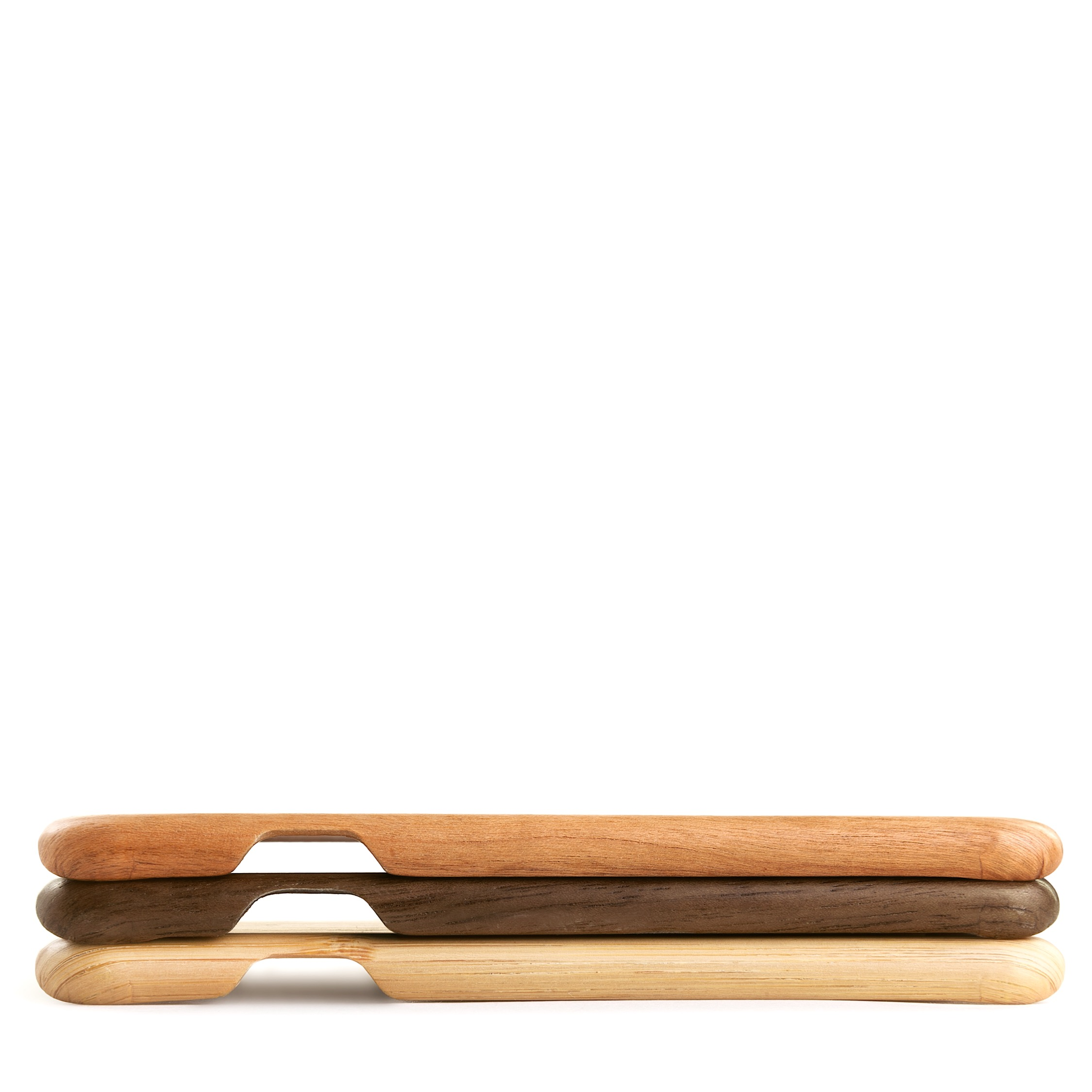 WOODCESSORIES EcoCase Slim Case, Backcover, Apple, iPhone 7, iPhone 8, Bambus/Schwarz
