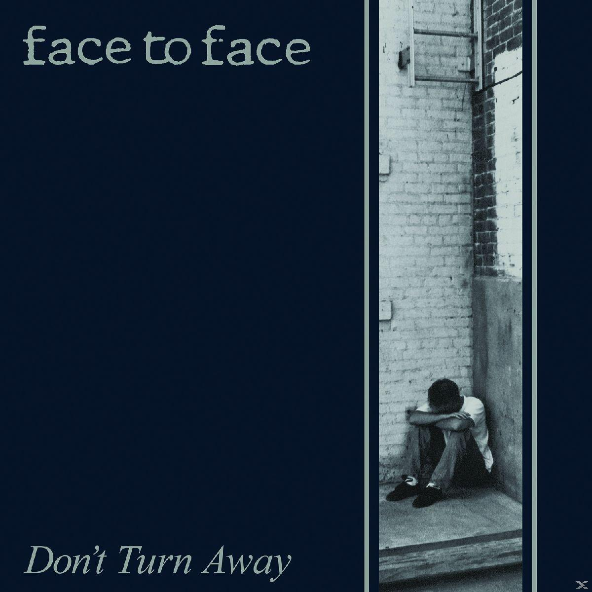 Albumcover. Eine Person sitzt in einer Ecke, Kopf in den Händen. Text: Don't Turn Away.