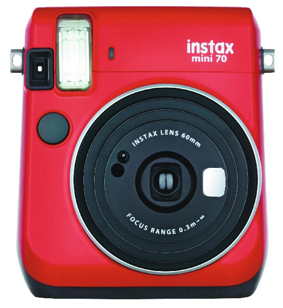 Fujifilm Instax Mini 70 iso 800 0.37x 60 mm 112.7 flash modo autorretrato temporizador macro rojo passion red obturación 12 1400 2 pilas cr2dl 62x46mm 62 46mm camara 16513891