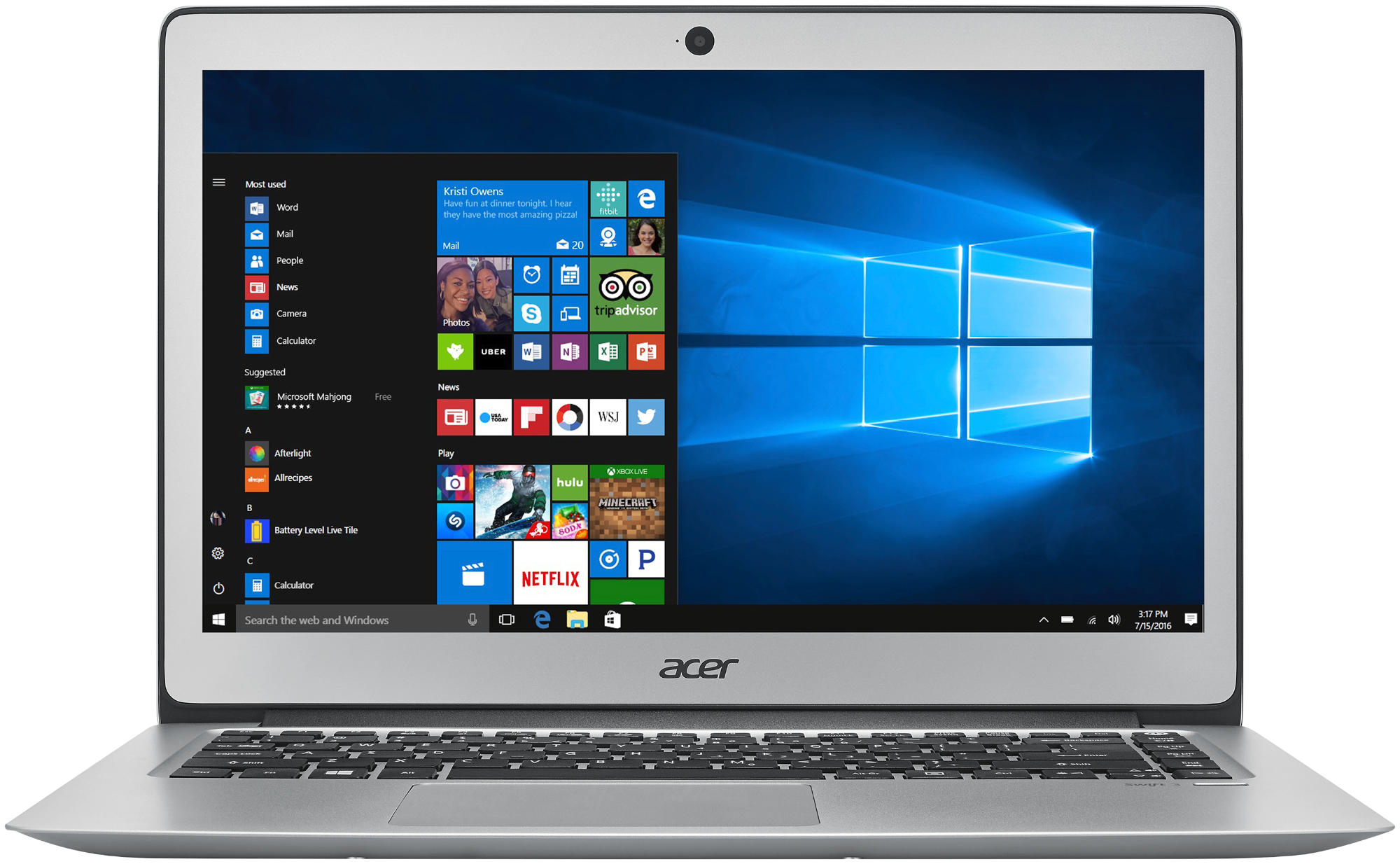 ACER Swift 3 (SF314-51-3371) - 14 Zoll - Intel® Core™ i3 i3-6006U - 4 GB - 256 GB - Intel® HD 520