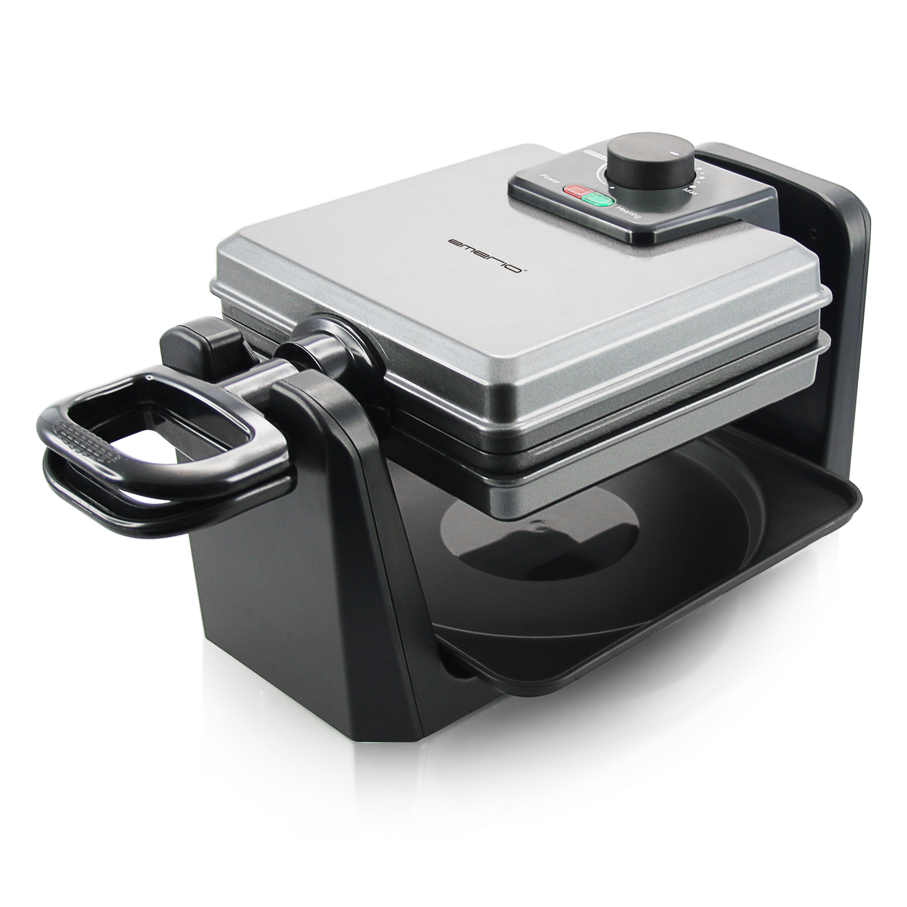 EMERIO WM-110984 Waffeleisen Schwarz/Silber
