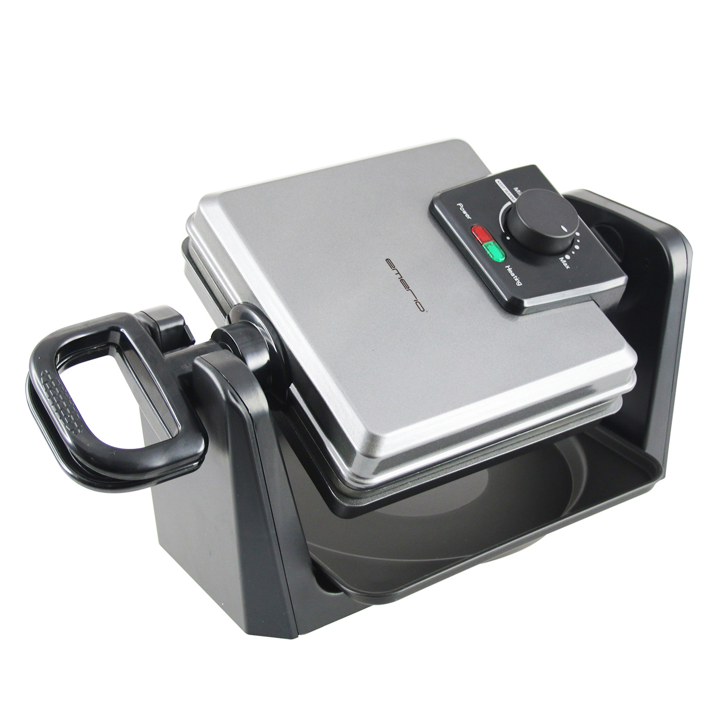 EMERIO WM-110984 Waffeleisen Schwarz/Silber