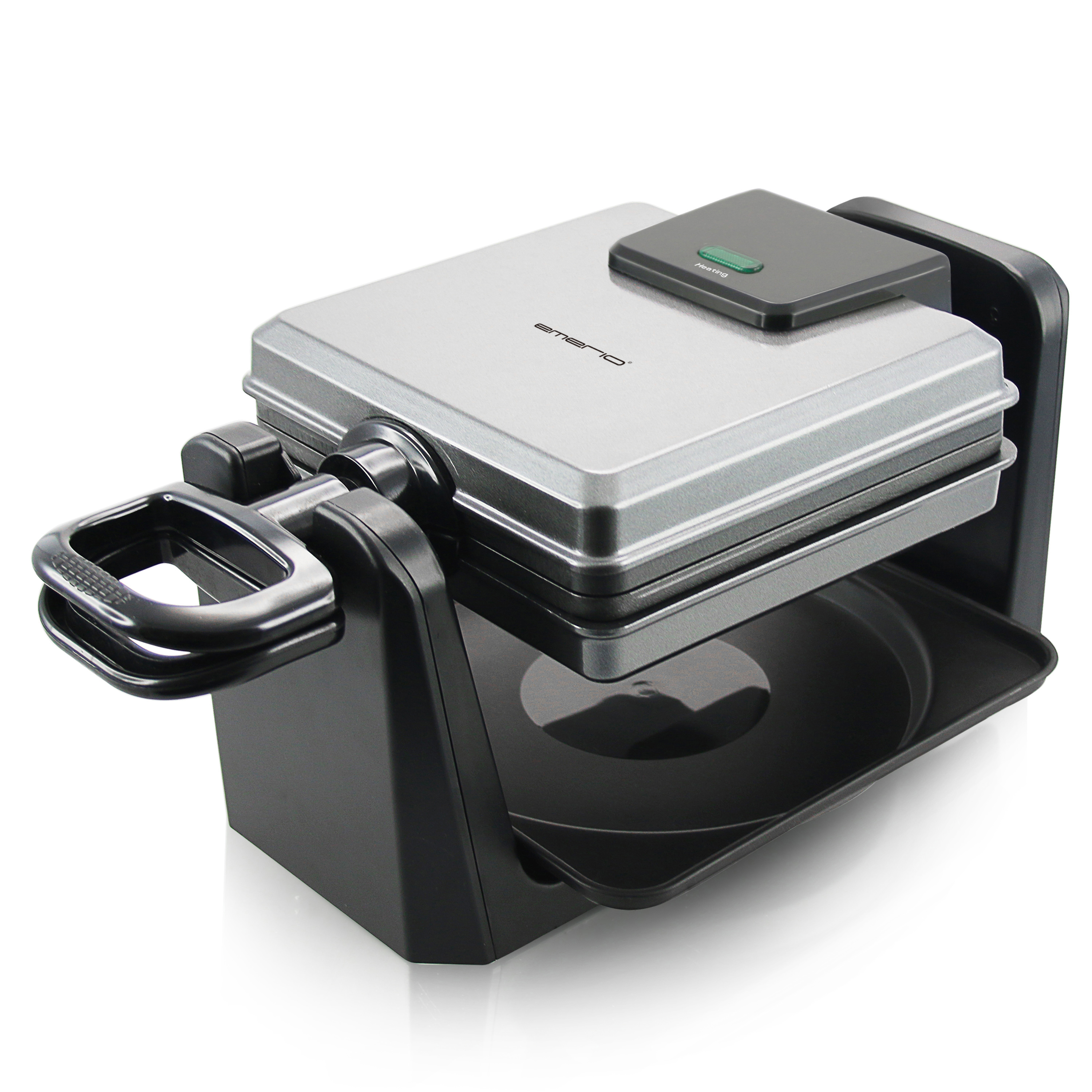 EMERIO WM-110984 Waffeleisen Schwarz/Silber