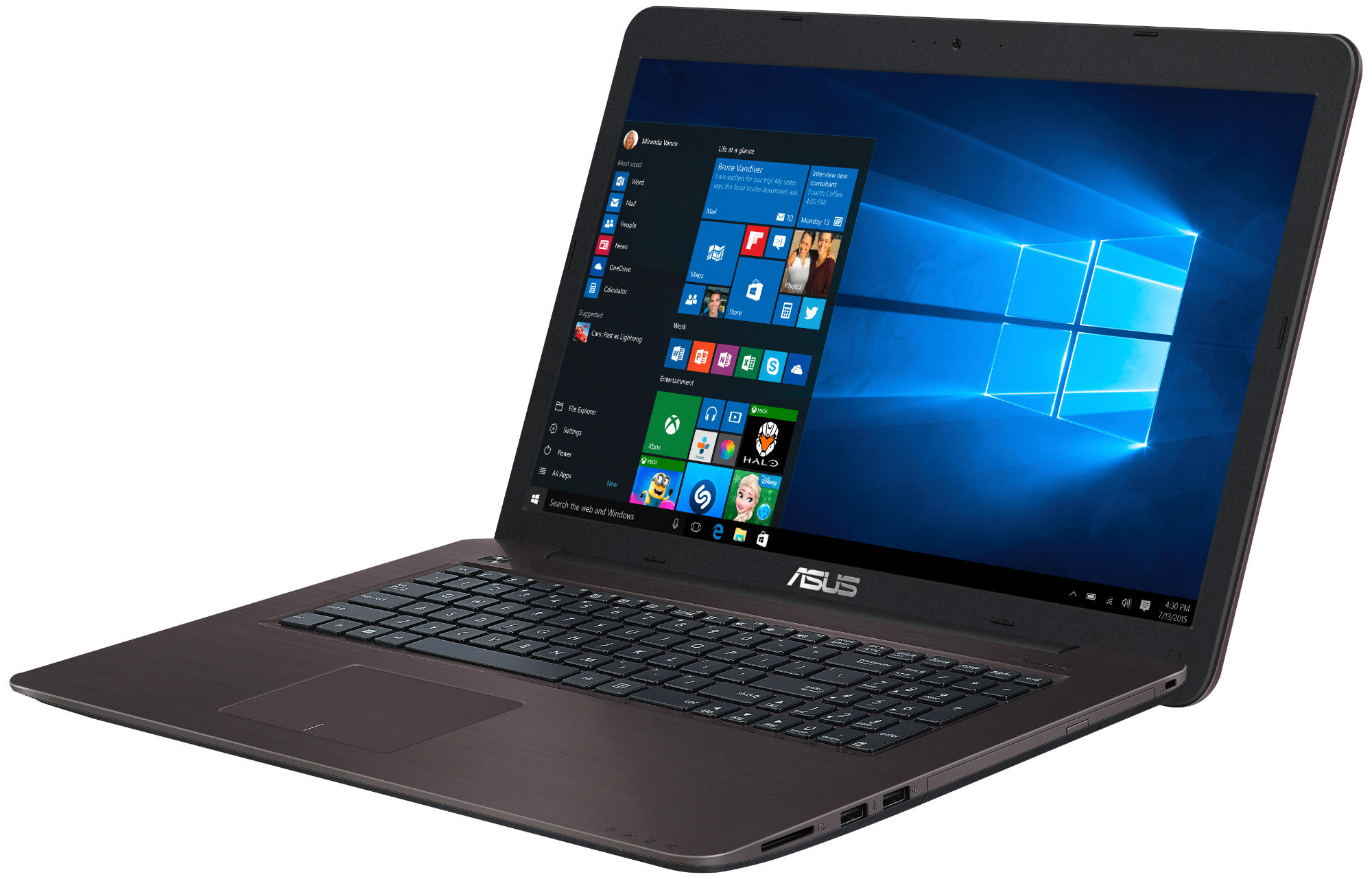 ASUS R753UX-T4262T - 17,3 Zoll - Intel® Core™ i5 i5-7200U - 12 GB - 1 TB - NVIDIA GeForce® GTX 950 - Windows 10 Home (64 Bit)