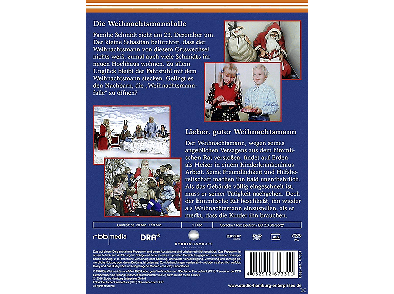Thumbnail - Weihnachten für die Familie: Die Weihnachtsmannfalle+Lieber guter Weihnachtsmann+Peter und der Wolf DVD