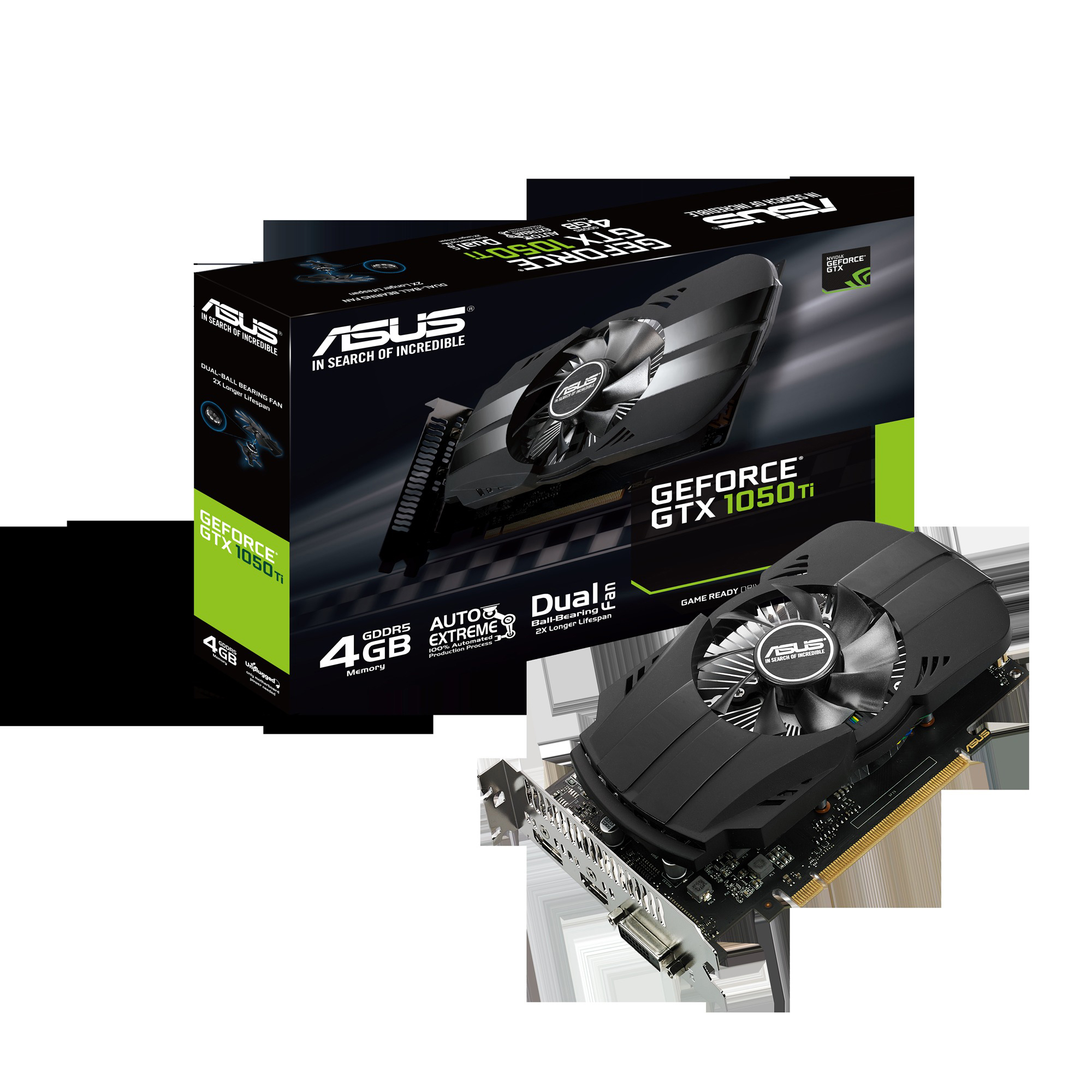 ASUS GeForce® GTX 1050 Ti Phoenix 4GB (90YV0A70-M0NA00) (NVIDIA, Grafikkarte)