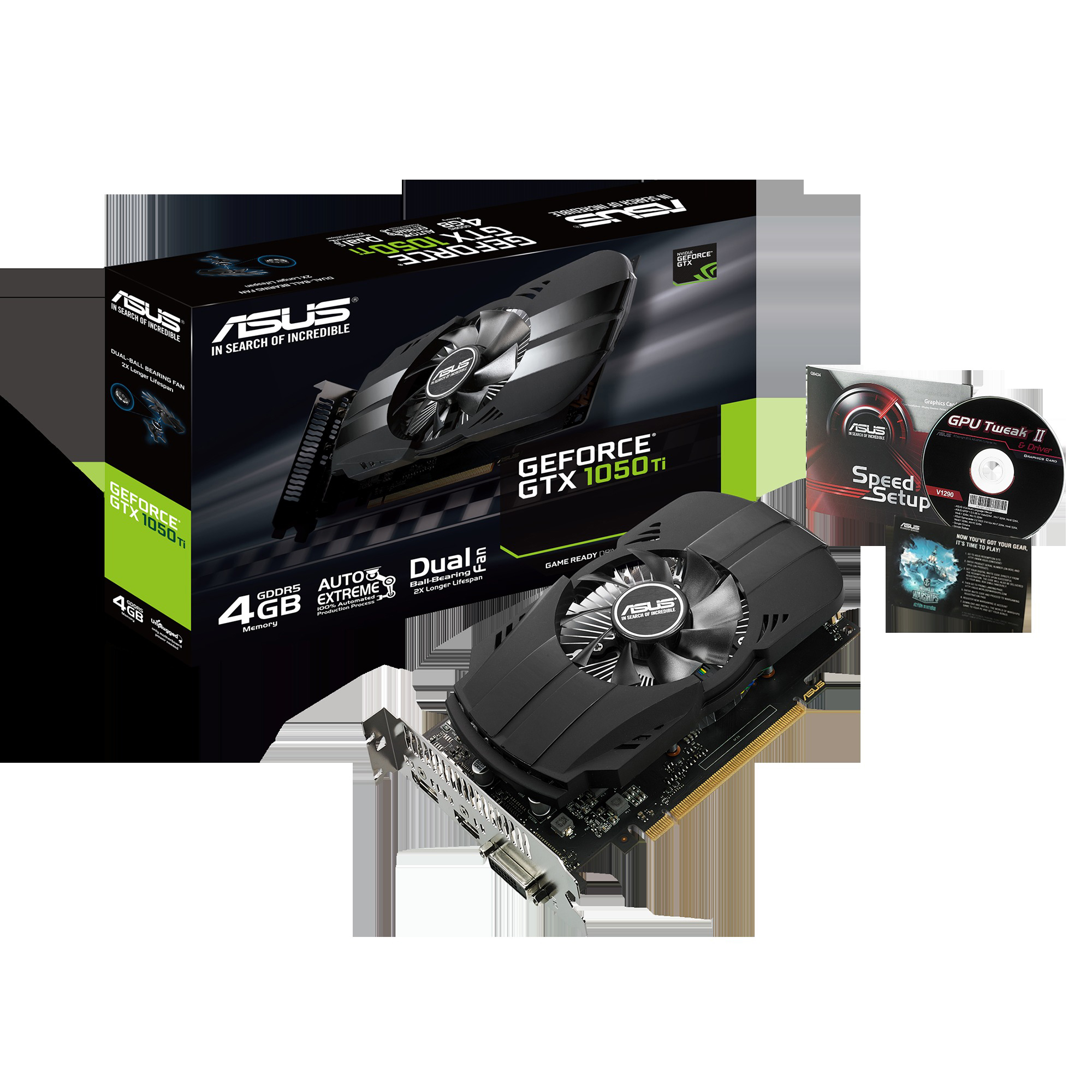 ASUS GeForce® GTX 1050 Ti Phoenix 4GB (90YV0A70-M0NA00) (NVIDIA, Grafikkarte)