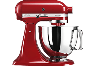 KITCHENAID 5KSM125EER Küchenmaschine Rot (Rührschüsselkapazität: 4,8 Liter, 300 Watt)
